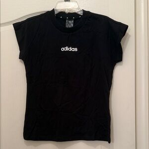 adidas Black Short Sleeve Logo Tee